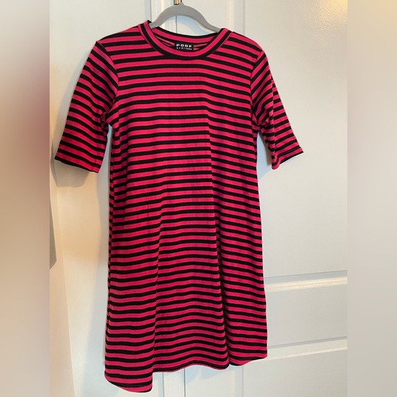 Poof New York Dresses & Skirts - Black & Pink Striped Dress